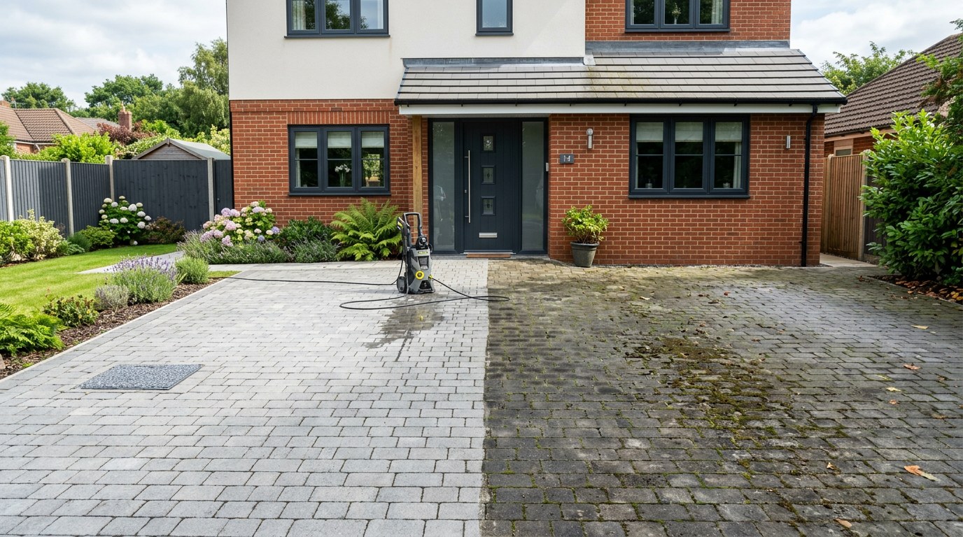 Gutter Cleaning on a UK house