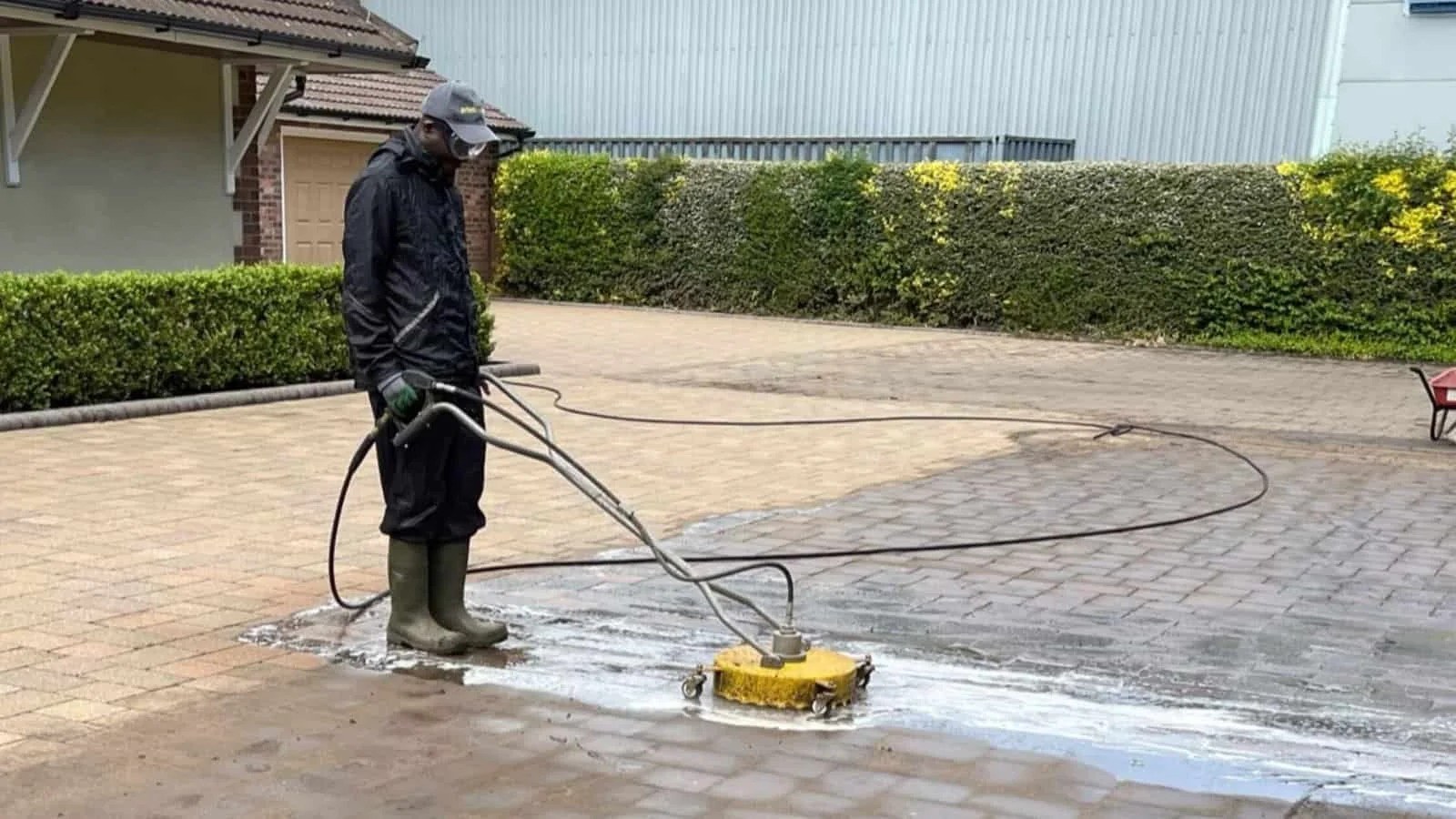 Driveway Pressure Washing on a UK home - photo 4