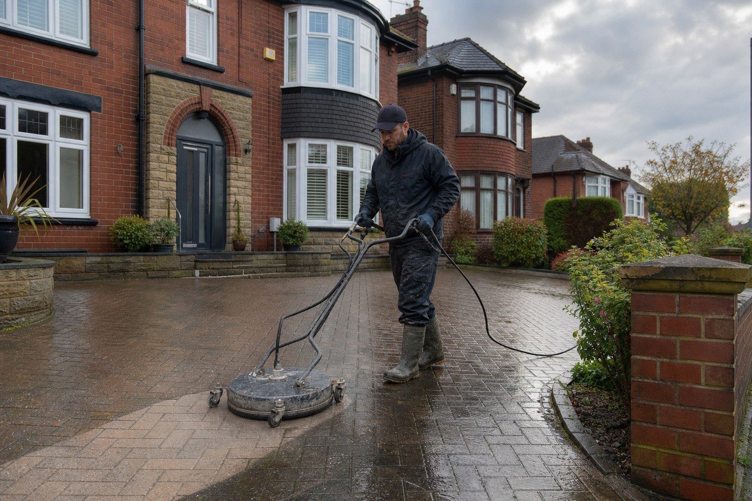 Driveway Pressure Washing on a UK home - photo 5